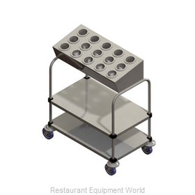 Dinex DXP7152A15 Flatware & Tray Cart
