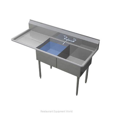 Duke 162S-118-L Sink, (2) Two Compartment