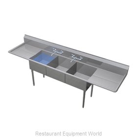 Duke 203-224 Sink, (3) Three Compartment