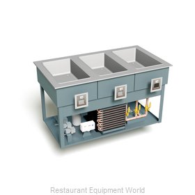 Duke HCF-3 Hot / Cold Food Well Unit, Drop-In, Electric