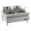 Freidora, para Encimera, Eléctrica, Cuba Dividida
 <br><span class=fgrey12>(Eagle CLEF102-240 Fryer, Electric, Countertop, Split Pot)</span>