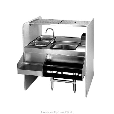 Eagle CS42-32R Underbar Ice Bin/Cocktail Station, Pass-Thru Combo