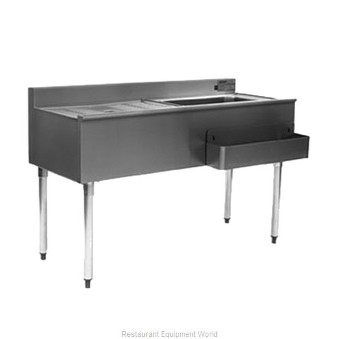 Eagle CWS4-18L-7 Underbar Ice Bin/Cocktail Station, Drainboard