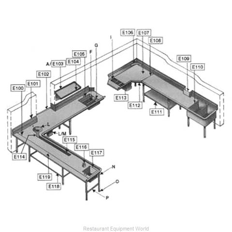 Eagle E111 Work Table, Undershelf