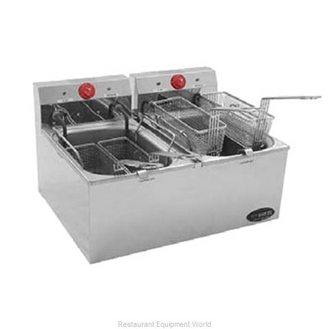 Eagle EF102-240-X Fryer, Electric, Countertop, Split Pot