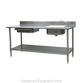 Eagle PT 3072-R Work Table, with Prep Sink(s)