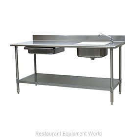 Eagle PT 3096-R Work Table, with Prep Sink(s)