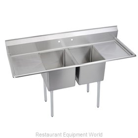 Elkay 14-2C18X18-2-24 Sink, (2) Two Compartment