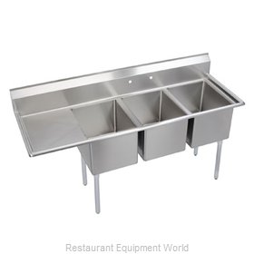 Elkay 14-3C16X20-L-18 Sink, (3) Three Compartment