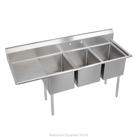 Elkay 14-3C16X20-L-18X Sink, (3) Three Compartment