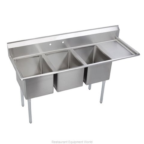 Elkay 14-3C16X20-R-18 Sink, (3) Three Compartment