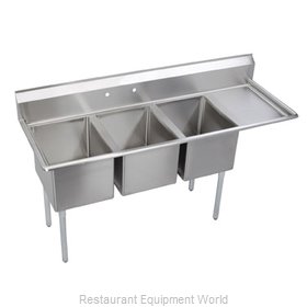 Elkay 14-3C16X20-R-18 Sink, (3) Three Compartment