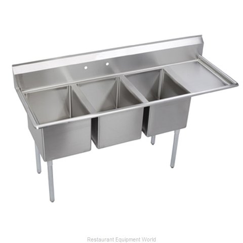 Elkay 14-3C16X20-R-24 Sink, (3) Three Compartment