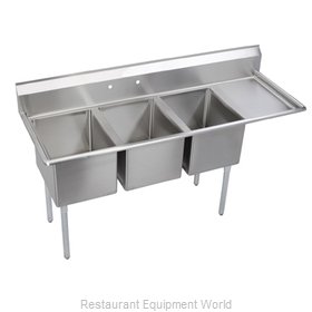 Elkay 14-3C16X20-R-24 Sink, (3) Three Compartment