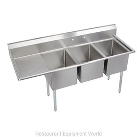 Elkay 14-3C18X18-L-18 Sink, (3) Three Compartment