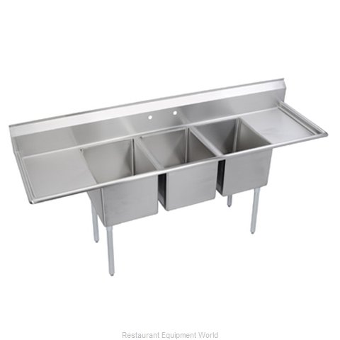 Elkay 14-3C18X30-2-24 Sink, (3) Three Compartment