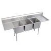 Elkay 14-3C24X30-2-24 Sink, (3) Three Compartment