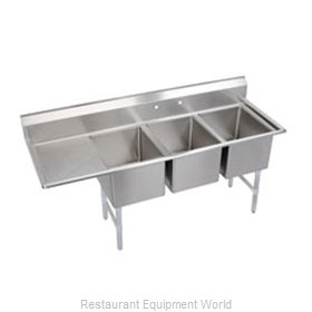 Elkay 3C10X14-L-12 Sink, (3) Three Compartment