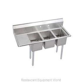 Elkay 3C10X14-L-12X Sink, (3) Three Compartment