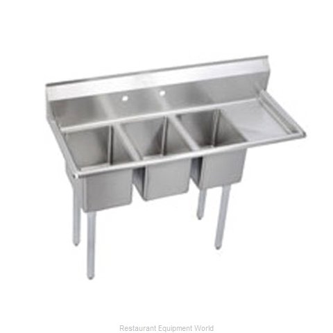 Elkay 3C10X14-R-12X Sink, (3) Three Compartment