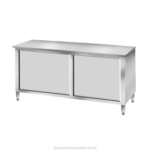 Elkay C24S48-STD Work Table, Cabinet Base Sliding Doors