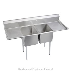 Elkay E2C20X20-2-20X Sink, (2) Two Compartment