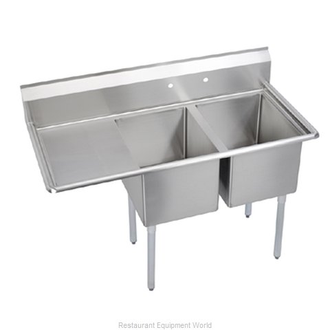 Elkay E2C20X20-L-20X Sink, (2) Two Compartment