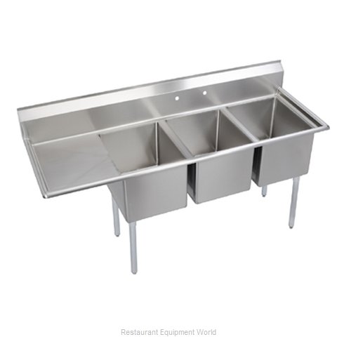 Elkay E3C16X20-L-18X Sink, (3) Three Compartment