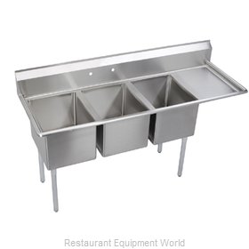 Elkay E3C16X20-R-18X Sink, (3) Three Compartment