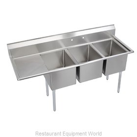 Elkay E3C24X24-L-24X Sink, (3) Three Compartment