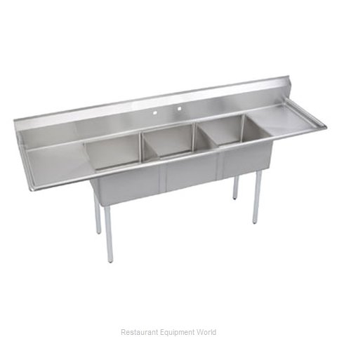 Elkay S3C24X24-2-24X Sink, (3) Three Compartment