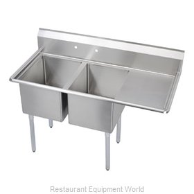 Elkay SL2C20X20-R-24 Sink, (2) Two Compartment