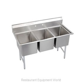 Elkay SL3C10X14-0 Sink, (3) Three Compartment