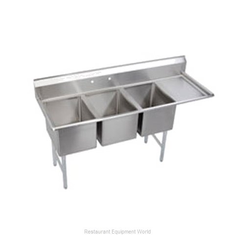 Elkay SL3C10X14-R-12 Sink, (3) Three Compartment