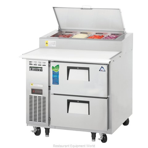 Everest Refrigeration EPPR1-D2 Refrigerated Counter, Pizza Prep Table