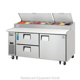 Everest Refrigeration EPPR2-D2 Refrigerated Counter, Pizza Prep Table