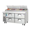 Mesa Refrigerada de Preparación de Pizzas
 <br><span class=fgrey12>(Everest Refrigeration EPPR2-D4 Refrigerated Counter, Pizza Prep Table)</span>