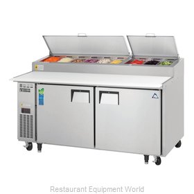 Everest Refrigeration EPPR2 Refrigerated Counter, Pizza Prep Table
