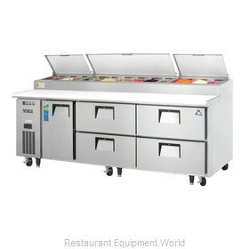 Everest Refrigeration EPPR3-D4 Refrigerated Counter, Pizza Prep Table