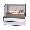 Vitrina de Vidrio Curvo, Caliente, Modelo de Piso
 <br><span class=fgrey12>(Federal Industries CG5048HD Display Case, Heated Deli, Floor Model)</span>