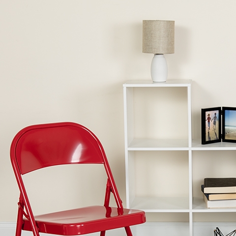 Red Metal Folding Chair