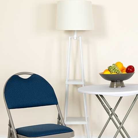 Navy Fabric Folding Chair