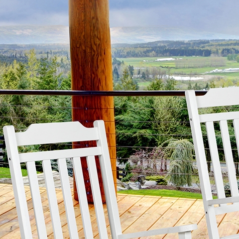 White Wood Rocking Chair