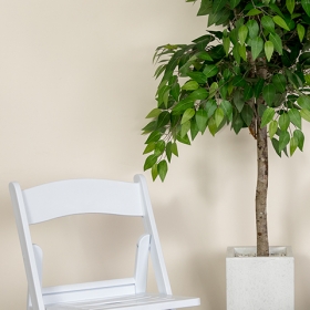 White Resin Folding Chair