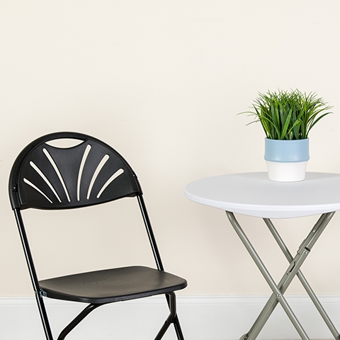 Black Plastic Folding Chair