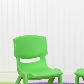 2PK Green Plastic Stack Chair