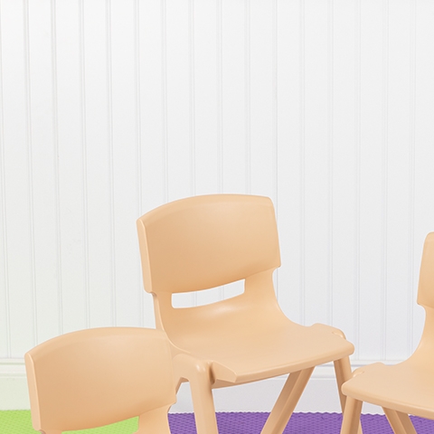 4PK Natural Plastic Chair