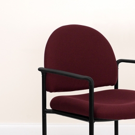 Burgundy Fabric Stack Chair