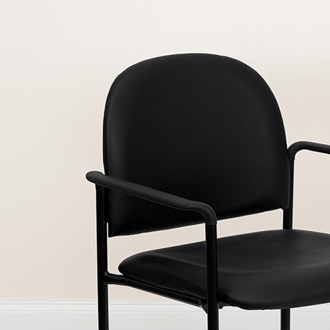 Black Vinyl Stack Chair