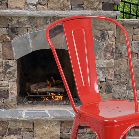 Red Metal Chair